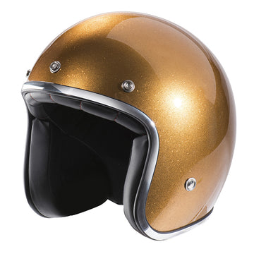 The Classic open face Helmet - Gold metal flake