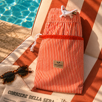 Portofino Seersucker Swim Short bottle orange/white