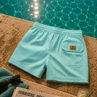 Capri Seersucker Swim Short bottle emerald/white