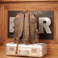 Back to the mountains waxed backpack