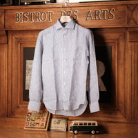 Riviera Blue tight stripes Linen Shirt