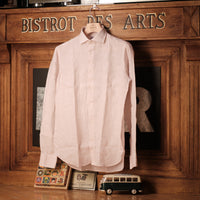 Dusty Rose tight stripes Linen Shirt