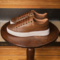 sneakers - Brown grained genuine leather