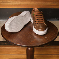 sneakers - Brown grained genuine leather