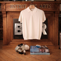 Natural White Cotton Polo