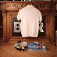 Natural White Cotton Polo