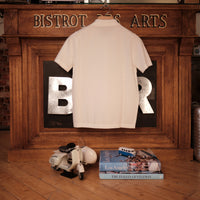 Natural White full button Cotton Polo