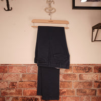 Navy Herringbone Cotton Chino