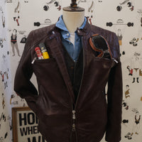1/4 Mile Leather Jacket Bordeaux