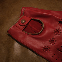 Handmade Gentleman Driver gloves - Racing Red