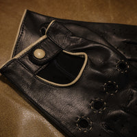 Handmade Gentleman Driver gloves - Stealth Black