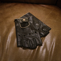Handmade Gentleman Driver 1/2 gloves - Loden Green