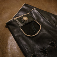 Handmade Gentleman Driver 1/2 gloves - Loden Green