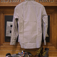 Popeline cotton Classic Brown stripes shirt