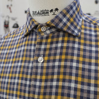 Ochre Checkered twill Shirt