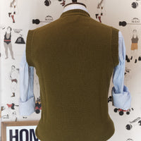 Old School V-neck Military Green Vest