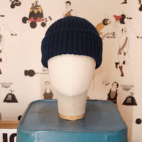 Navy blue cashmere beanie