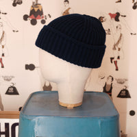 Navy blue cashmere beanie