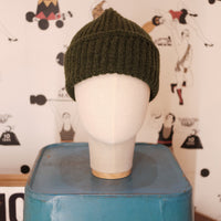 Military green cashmere beanie
