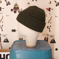 Military green cashmere beanie