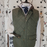 Olive Green Quilted Vest