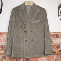 Washed Olive Double-Breasted Blazer