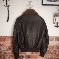 Aviator dark brown Leather Jacket