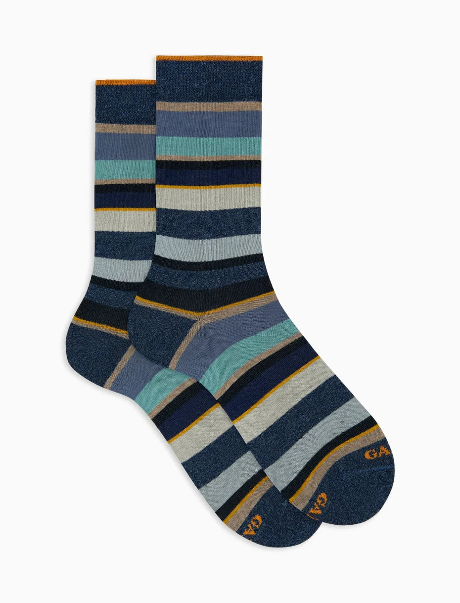 Multicoloured stripes royal/orange