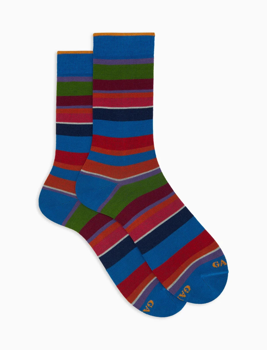 Multicoloured stripes royal/orange