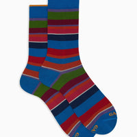 Multicoloured stripes royal/orange