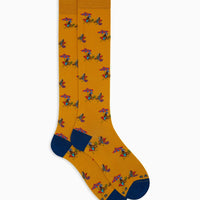 Monkeys at the beach ultralight long socks - yellow