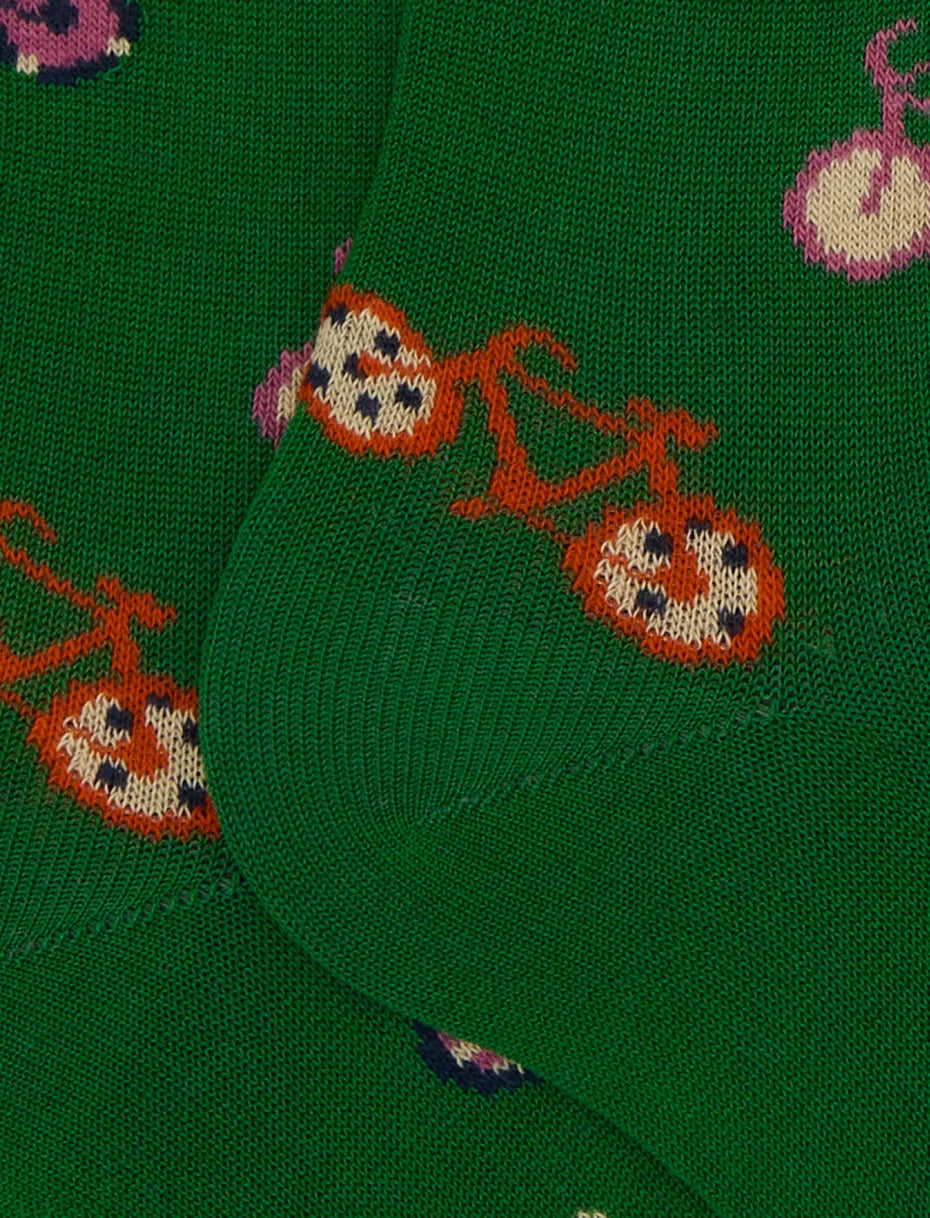 I want to ride my bicycle long socks - green