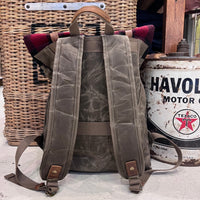 heritage military waxed backpack