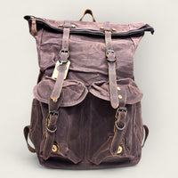 Back to the mountains waxed backpack