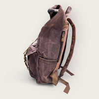 Back to the mountains waxed backpack