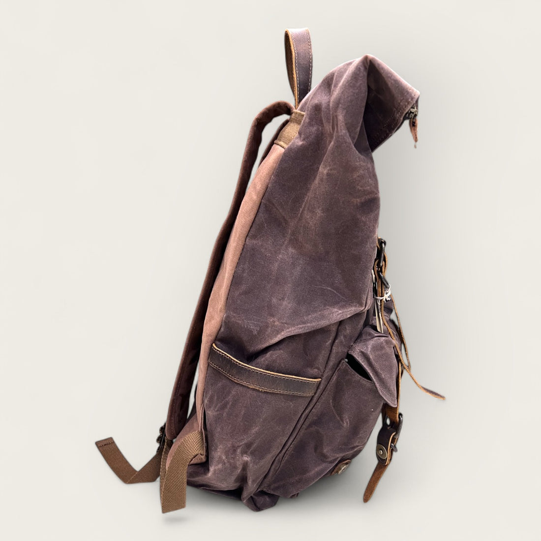 Back to the mountains waxed backpack