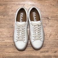 Low sneakers - White grained genuine leather