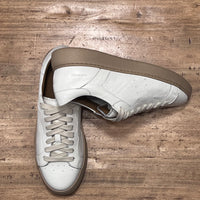 Low sneakers - White grained genuine leather