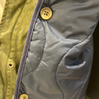 Washed and lined cotton field jacket - Army green