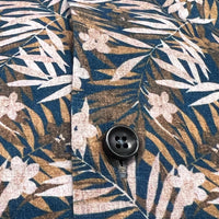 Leaves and flower cotton shirt