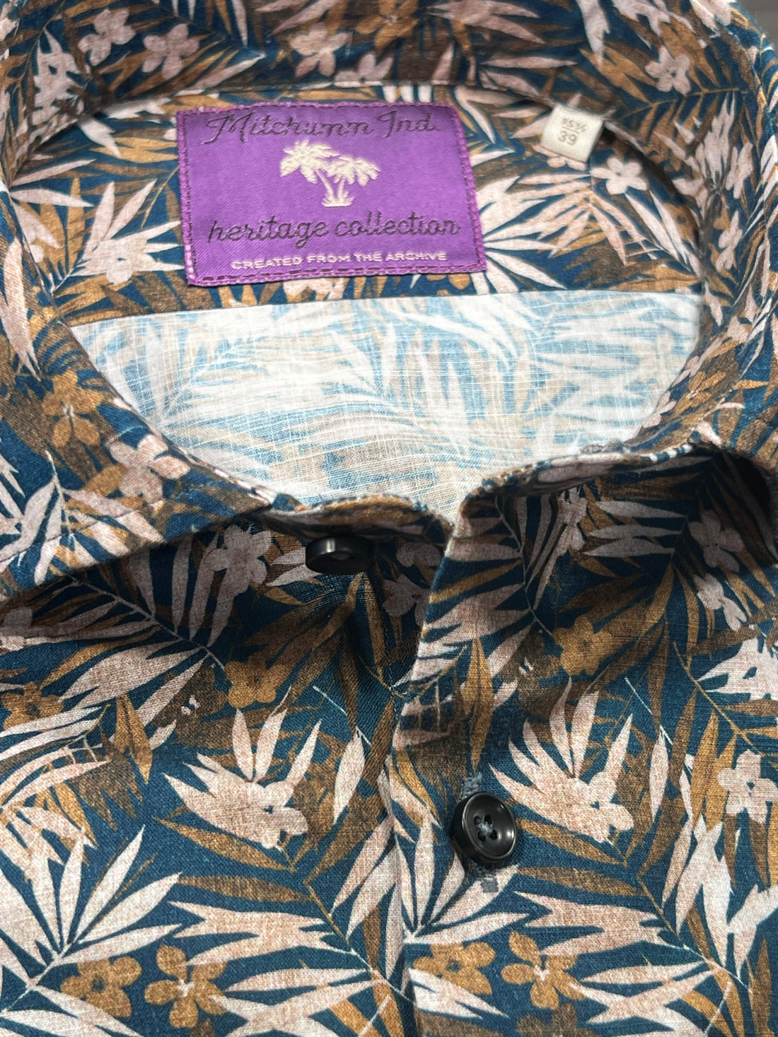 Leaves and flower cotton shirt