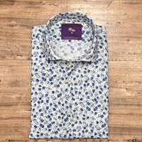 The grandma's curtains flower cotton shirt