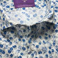 The grandma's curtains flower cotton shirt