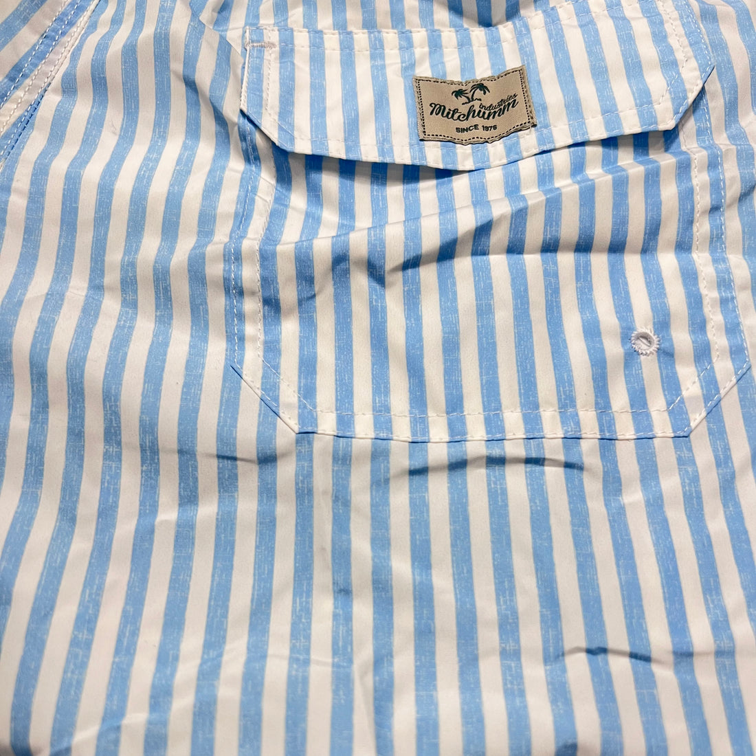 Classic light blue & offwhite stripes
