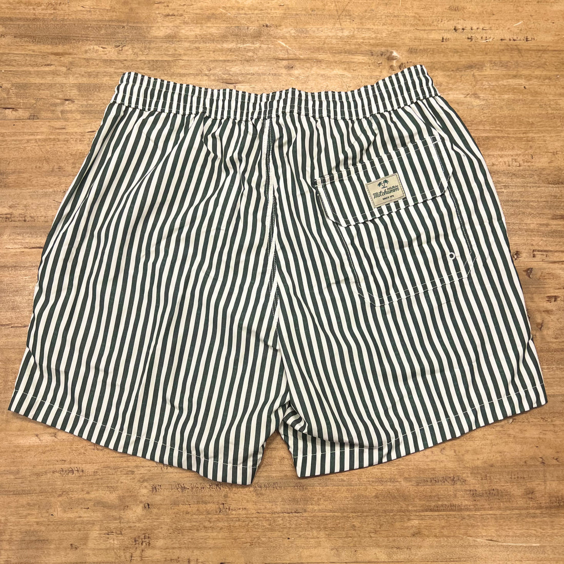 Classic british green & offwhite stripes