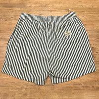 Classic british green & offwhite stripes