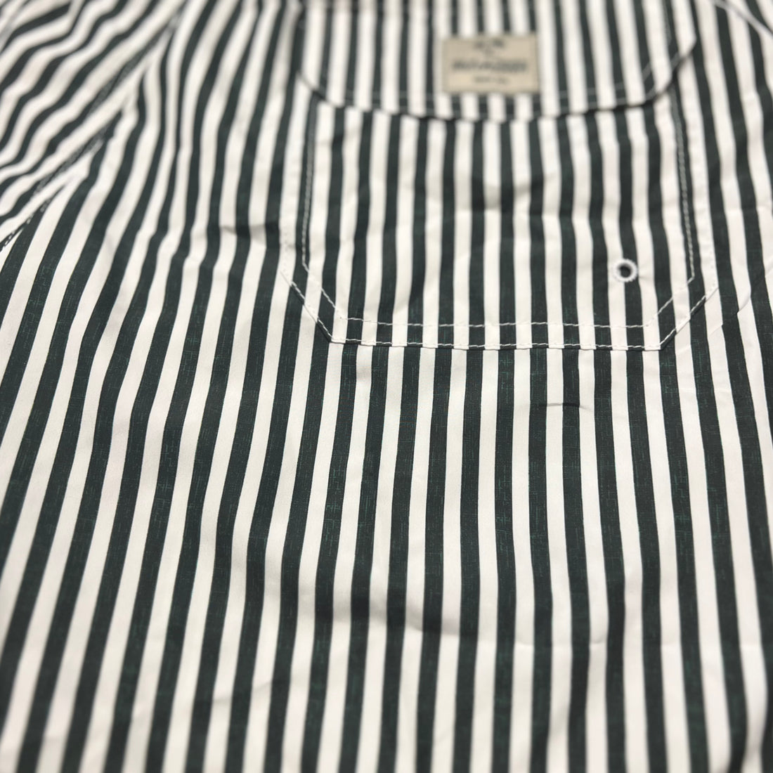 Classic british green & offwhite stripes