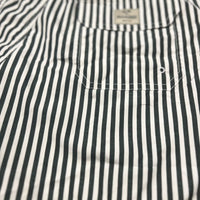 Classic british green & offwhite stripes