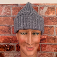 Grey cashmere beanie