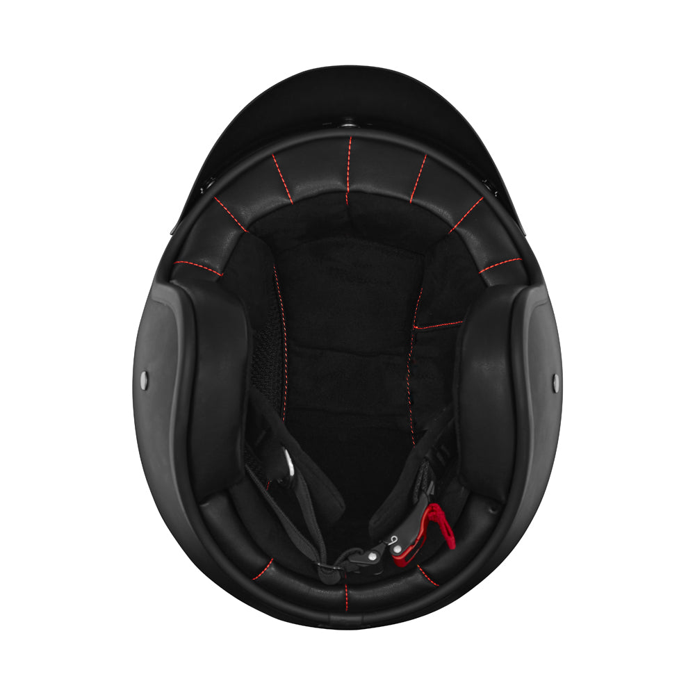 The Classic open face Helmet - Full Black